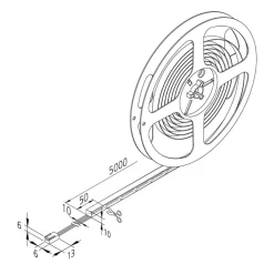 LED-strip Basic-Tape F, IP54, 4.000K, længde 500 cm