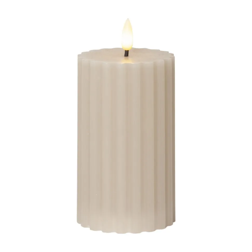 LED-strip beige 15 cm ægte voks batteridrevet