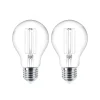 LED-trådpære E27 sæt med 2 stk. 4W 470 lm klar 2.700K