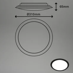 LED udendørs loftlampe 3766015, IP44, sort