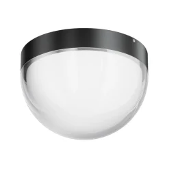 LED udendørs loftlampe Mon, grafit, Ø 18 cm, IP65, 3.000K