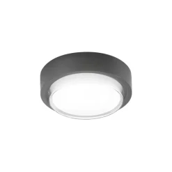 LED udendørs loftlampe Owen, mørkegrå, metal, 23 cm, IP65