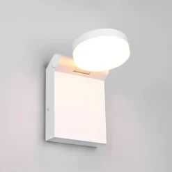 LED udendørs væglampe Adour, mat hvid, kipbar, CCT, IP44
