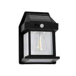 LED-udendørs væglampe Filo, plast, sort, IP44