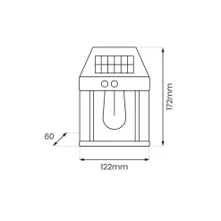 LED-udendørs væglampe Filo, plast, sort, IP44