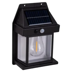 LED-udendørs væglampe Mira, sensor, sort, 2 stk. IP44