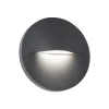 LED udendørs væglampe Vita, mørkegrå, Ø 14 cm