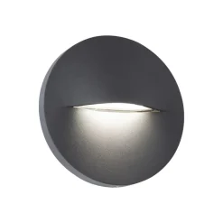LED udendørs væglampe Vita, mørkegrå, Ø 14 cm