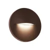 LED udendørs væglampe Vita, rustbrun, Ø 14 cm