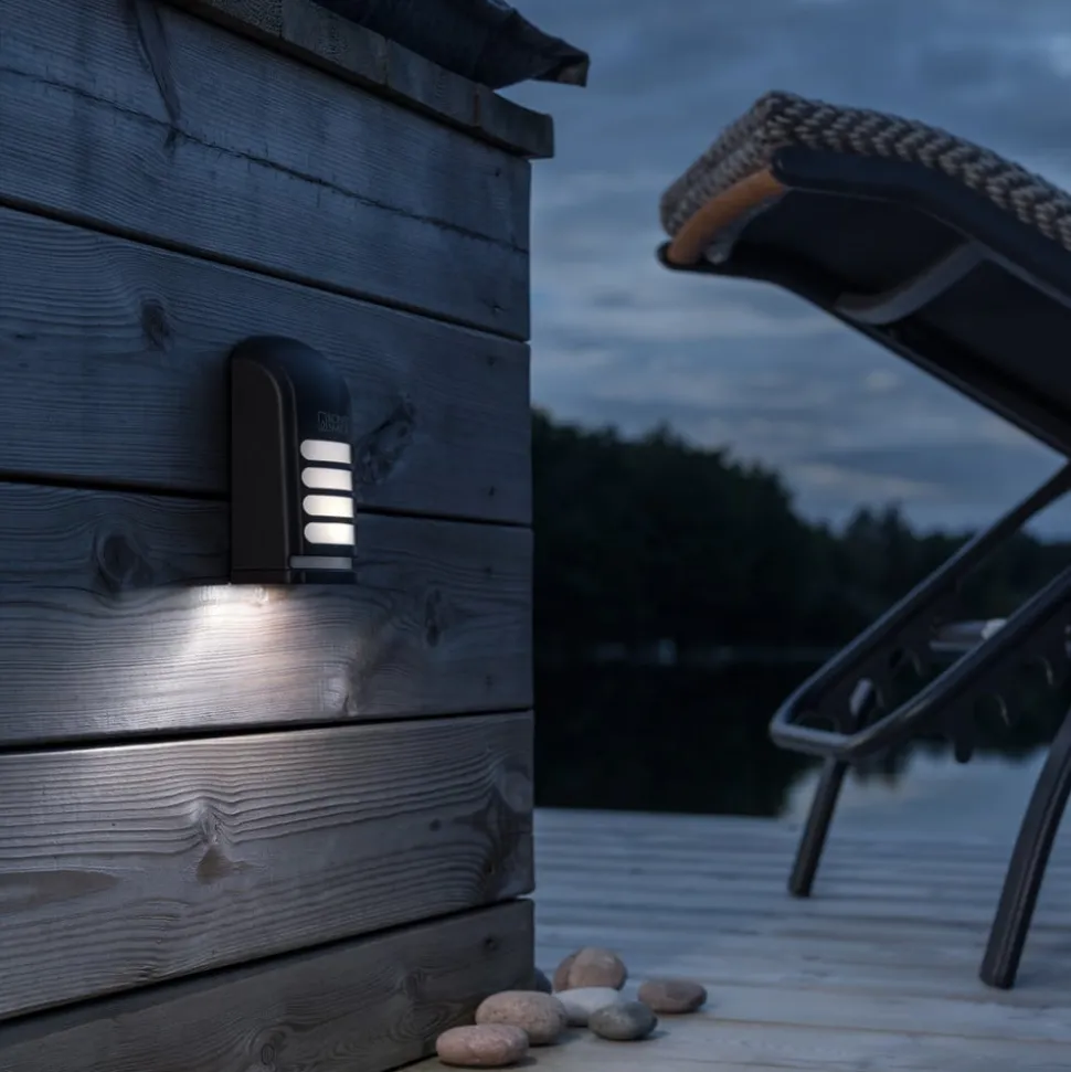 LED udendørs væg påbygningslampe Prato med sensor