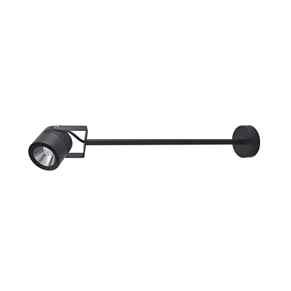 LED udendørs vægspot 5012, sort, aluminium, glas, 68 cm