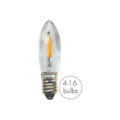 LED udskiftningspære lys E10 0,5W klar 14-55VAC/DC 7xsæt