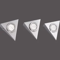 LED-underskabsbelysning Helena, trekant, sæt med 3