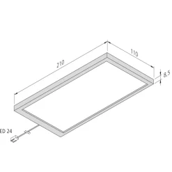 LED-underskabsbelysning Sky 3-sæt 4.000K stål