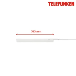 LED underskabslampe Hephaistos, hvid, længde 31 cm