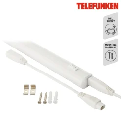 LED underskabslampe Hephaistos, hvid, længde 87 cm
