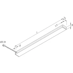 LED underskabslampe Top-Stick FMK, 3.000K, 120cm
