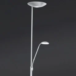 LED-uplight Cobra med læselampe i nikkel