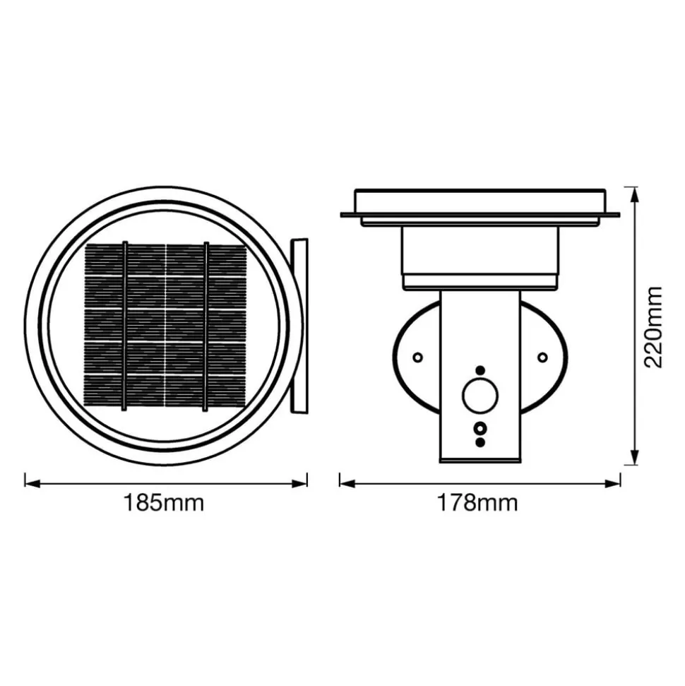 LEDVANCE Endura Solar Double Circle væg sort