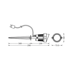 LEDVANCE LED jordspydslys Endura Hybrid Naut Spike 1W