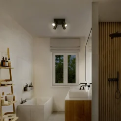 LEDVANCE LED-spot Octagon dæmpbar, 4-lys firkantet sort