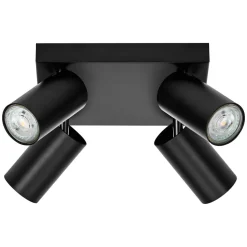 LEDVANCE LED-spot Octagon dæmpbar, 4-lys firkantet sort