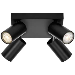 LEDVANCE LED-spot Octagon dæmpbar, 4-lys firkantet sort