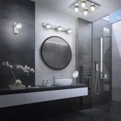 LEDVANCE LED-væglampe Orbis Flame, 3 lyskilder, krom, IP44
