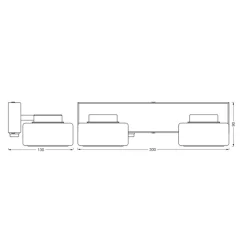 LEDVANCE LED-væglampe Orbis Flame, 2 lyskilder, krom, IP44