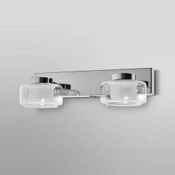 LEDVANCE LED-væglampe Orbis Flame, 2 lyskilder, krom, IP44