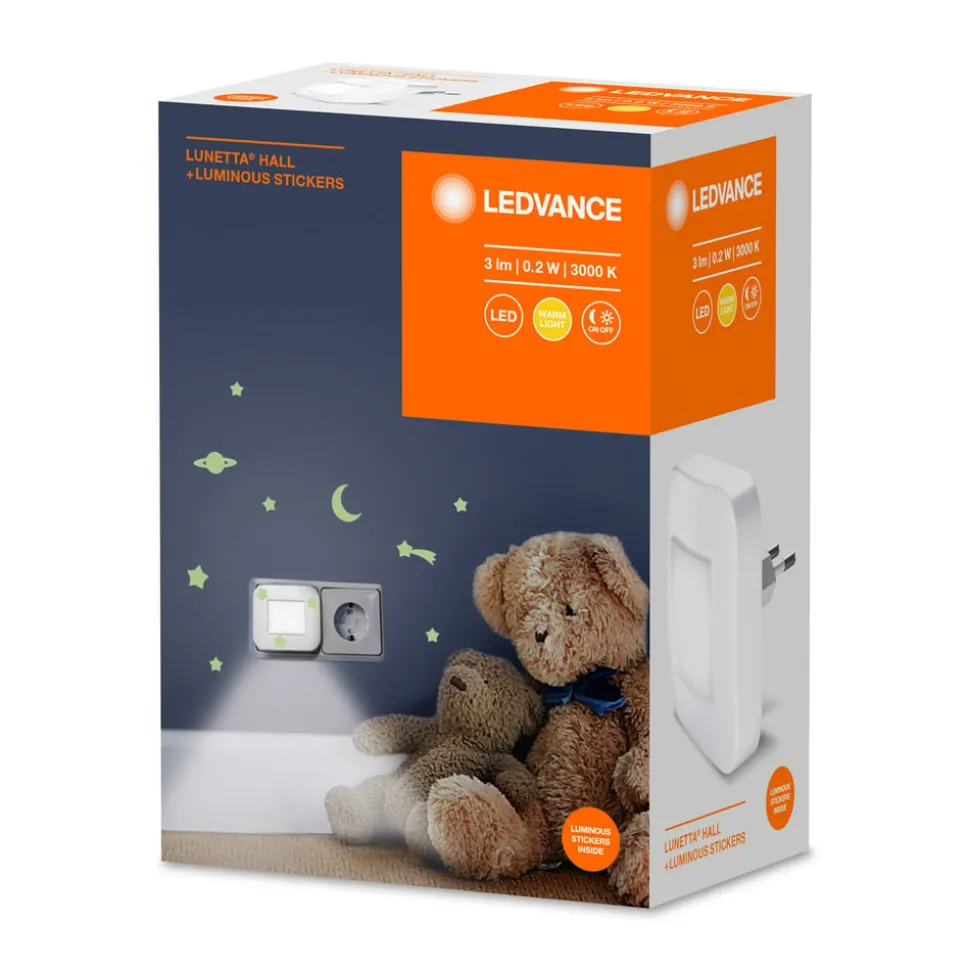 LEDVANCE Lunetta Hall White LED-natlampe, vippes