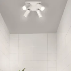 LEDVANCE Octagon LED-spot, dæmpbar, 4-lys, firkantet, hvid