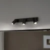 LEDVANCE Octagon LED-spotlight, dæmpbar, tre pærer, sort