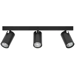 LEDVANCE Octagon LED-spotlight, dæmpbar, tre pærer, sort