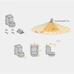 LEDVANCE Sensor Wall 360DEG IP55, mørkegrå
