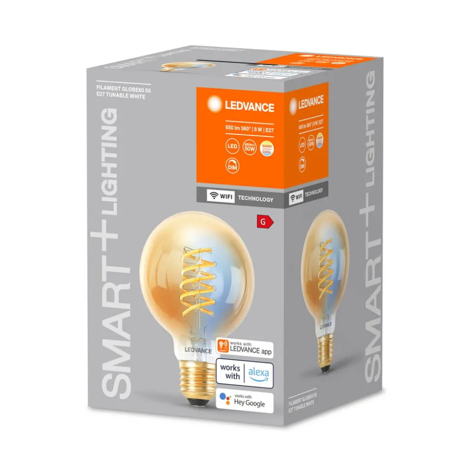 LEDVANCE SMART+ WiFi E27 8W LED G80 guld 822-850