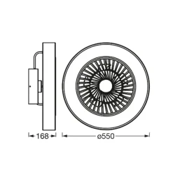 LEDVANCE SMART+ WiFi LED-loftventilator, cylinder