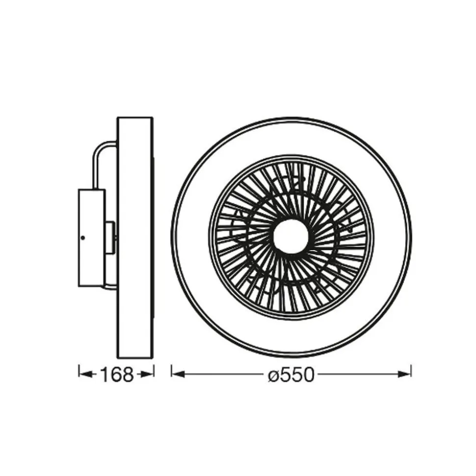 LEDVANCE SMART+ WiFi LED-loftventilator, cylinder
