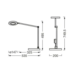 LEDVANCE SUN@Home Panan Desk Disc, bord, sort
