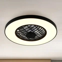LED-ventilator Linköping lydløs CCT RGB fjernbetjening højttaler