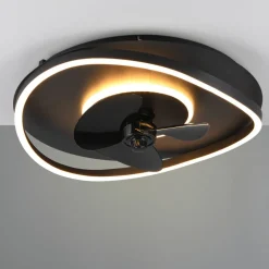 LED-ventilator Sortland, DC, støjsvag, 50 cm, CCT, fjernbetjening