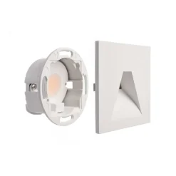 LED-vægindbygningslampe SET Alwaid, hvid 8 x 8 cm vinkel 2.700 K