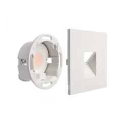 LED-vægindbygningslampe SET Alwaid, hvid 8 x 8 cm, niveau 2.700 K