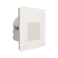 LED-vægindbygningslampe SET Alwaid, matteret glas, 8 x 8 cm, 2.700 K