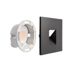 LED-vægindbygningslampe SET Alwaid sort 8 x 8 cm niveau 2.700K