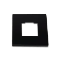 LED-vægindbygningslampe Wall F, sort, 7,5 x 7,5 cm, metalplade