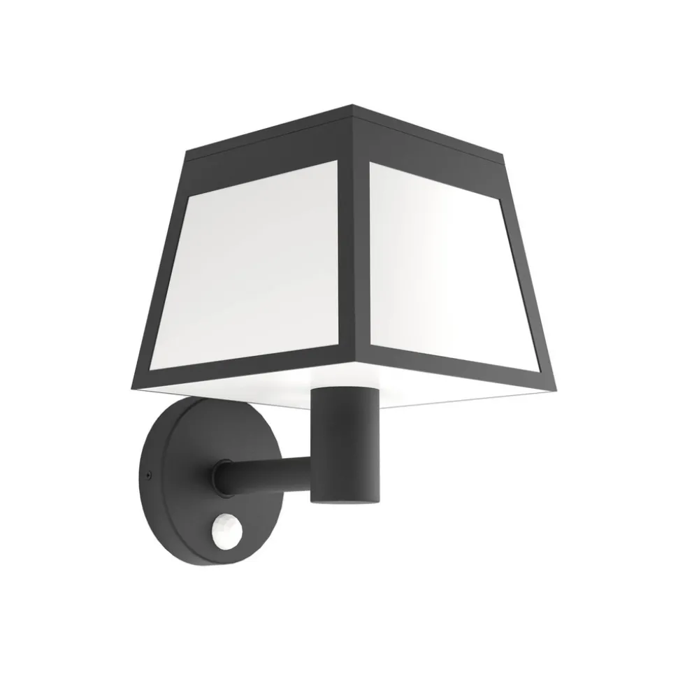 LED-væglampe Altilia, sort, plast, sensor