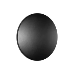 LED-væglampe Aria M, sort, aluminium, Ø 18 cm