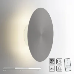 LED-væglampe batteri Puntua Ø 25 cm grå
