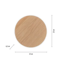 LED-væglampe batteri Puntua Ø 25 cm trælook
